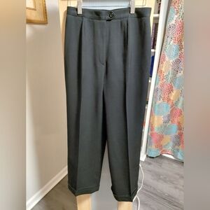 Ralph Lauren Black Straight-Leg Dress Trousers